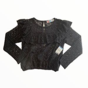 NWT Free People Beach - black coverup top (XS)